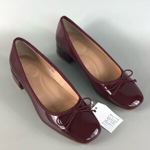Time and Tru Women's Burgundy Block Heel Shoes Size 7